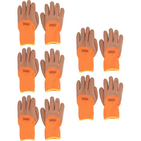 Ortviai Gants de Travail 5 Paires – Imperméables, Thermiques et Antidérapants pour Hiver