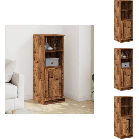 Buffet haut vieux bois 36x35,5x103,5 cm bois d'ingénierie - Buffet - Buffets - Armoire - Armoire Latérale (1/5)