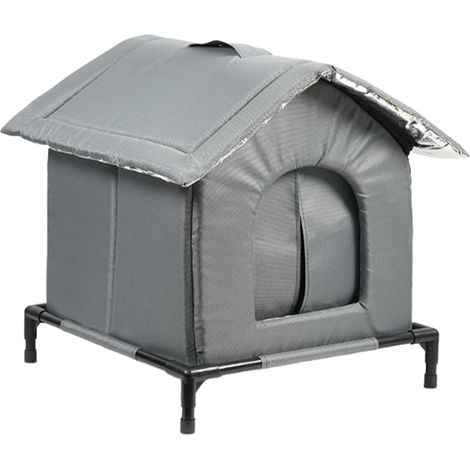 Maison Pour Chat D'extérieur Abri Hivernal Surélevé Pour Chats Errants (1/5)