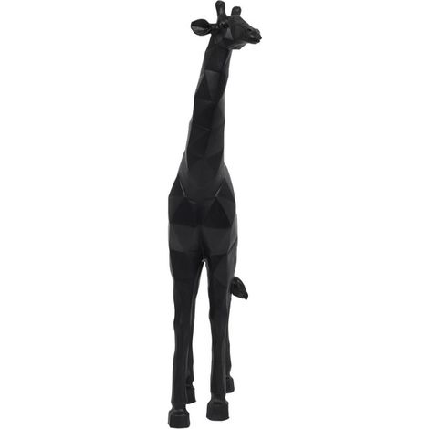 Statuette Déco "Girafe Origami" 40cm Noir (1/5)