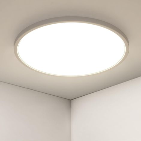GOECO Plafoniera LED Rotonda IP44 Lampada da Soffitto per Camera da Letto Bagno Cucina Corridoio Balcone Ø40cm 36W 3240LM 4500K Luce Neutra