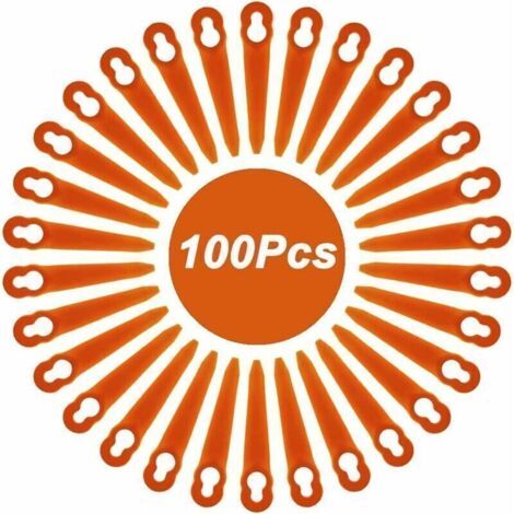 Lot de 100 Lames Compatible pour Coupe Bordure Stihl PolyCut 2 2 PolyCut 3 2, FSA 45 FSA 57 FSE 52, Lames en Plastique pour Coupe Bordure Stihl sans Fil H166 (1/5)