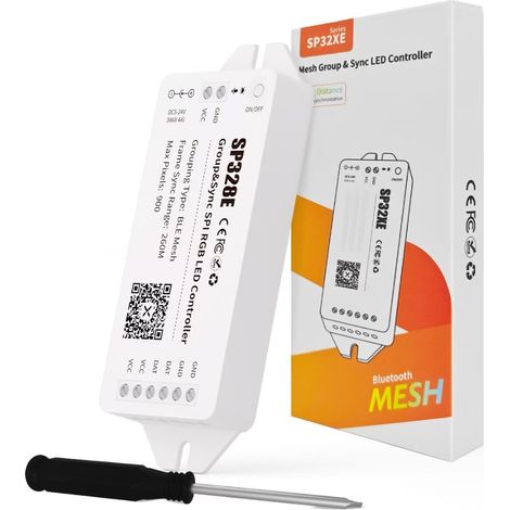 The new SP328E MESH LED controller features long-distance RGB lighting effects synchronized over a MESH network and image synchronization.