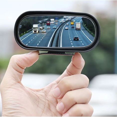 Sur HD Verre Rétroviseur De Voiture Auxiliaire Rotation Réglable Aide Au Stationnement Miroir De Voiture Blind Spot Miroir 360 Degrés Grand Angle Noir