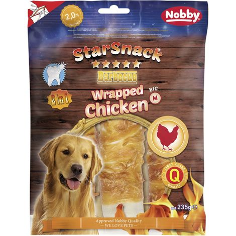 Nobby StarSnack Barbecue Wrapped Chicken M 3 Stück ca. 235 g Soft Snack