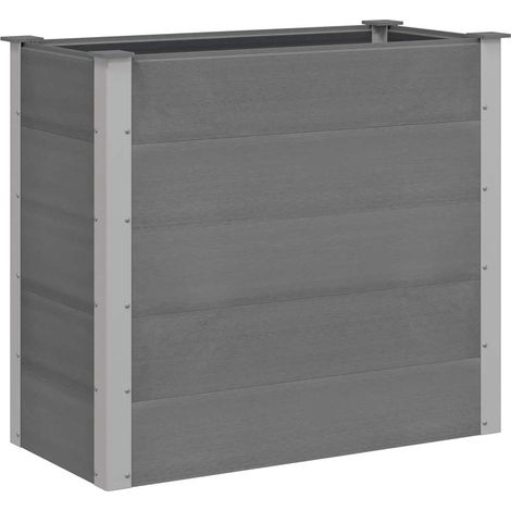 Bac à fleurs - Jardinière pour extérieur/intérieur jardin terrasse balcon - Lit surélevé de jardin WPC 100x50x91 cm Gris Chic-588866 (1/5)