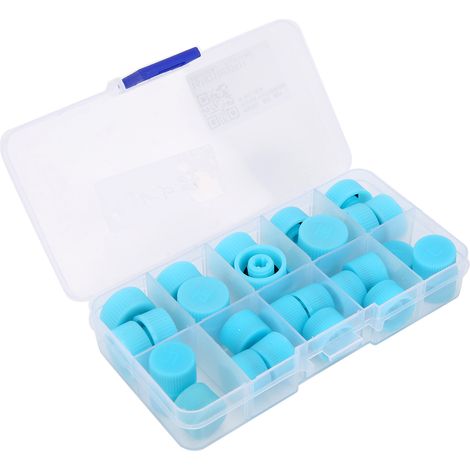 Lot de 30 bouchons de rechange pour port de réfrigérant de climatisation, cache-poussière pour valve de charge de climatisation (1/5)