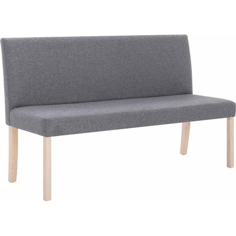 Maison Exclusive - Sitzbank 139,5 cm Hellgrau Polyester (1/5)