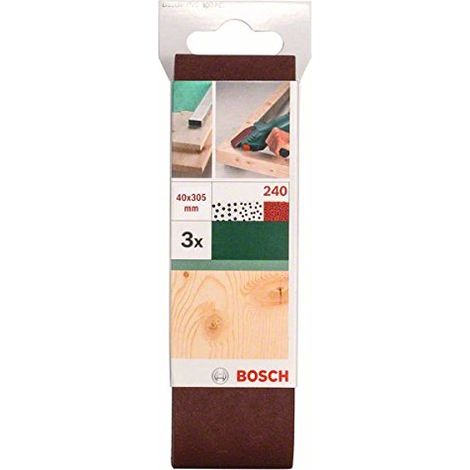 Set de 3 rubans abrasifs pour Ponceuse à ruban 40 x 303 mm Grain 60 (1/3)