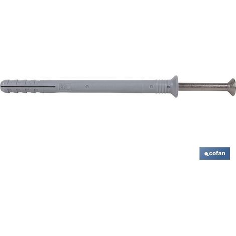 COFAN taco golpe collarin avellanado 6x60 inox   caja 100 unid.
