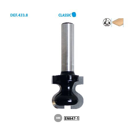 Leman – Mèche pour poignées Classic D.19mm – Fraise HM pour bois dur – Réalisation de poignées en agencement – Longueur 8mm (1/5)