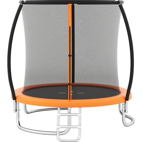 Trampoline Exterieur Enfant Adulte Ø244cm, Trampoline Jardin Exterieur, Filet de Sécurité, Cadre en Acier Galvanisé Antirouille, Échelle, pour 3 Ans+ (1/5)