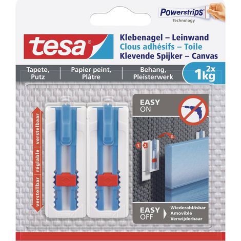 tesa 77778 Tela di velcro Bianco Contenuto: 2 pz. (1/5)