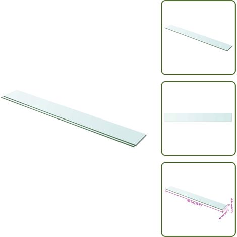 Regalböden 2 Stk. Glas Transparent 100x12 cm - Wandregal - Glasregal - Regalboden - Regalaufsatz - Dekorationselement (1/5)