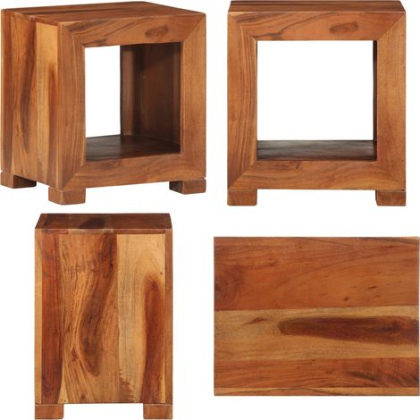 vidaXL Beistelltisch 37x29x40 cm Massivholz Akazie (1/5)