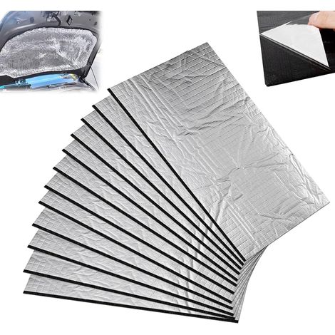 Tapis D'isolation Phonique, 15 Pièces Auto Tapis D'isolation Acoustique 400x25x10mm, Tapis de Voiture Isolant, Isolant Thermique Voiture pour Isolation Phonique Étanche Ignifuge (1/5)