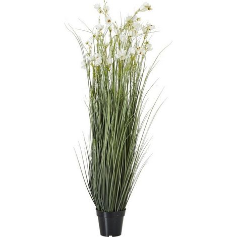 Large Meadow Plant in Pot - Plastic - Height 150 cm - White