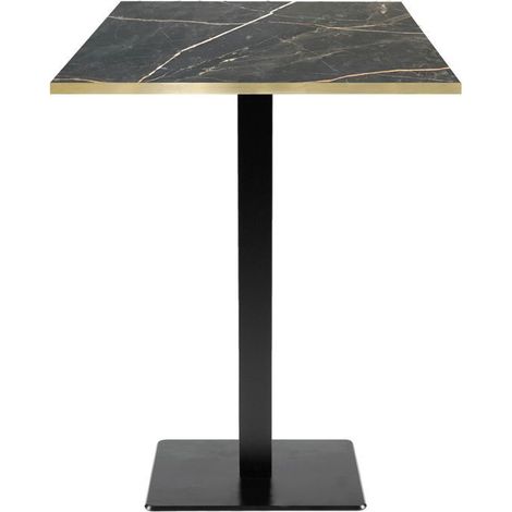 Mange-debout 60 x 60 cm - modèle Milan marbre samas chants laiton