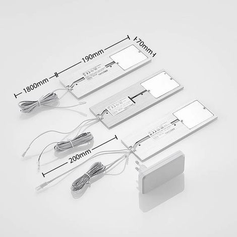 [GEBRAUCHT] B-Ware Arcchio Nortra Led Unterbaulampen Lampe Unterbauleuchten Leuchte Led 3er Set Alu