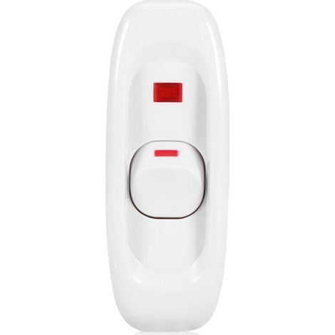 Interrupteur de cordon de bureau en ligne AC 250V 10A ON/OFF avec voyant lumineux LED Blanc (1/4)