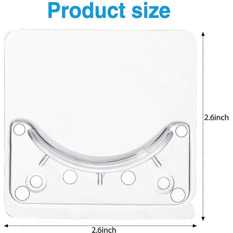 Support de tringle à rideau de douche à adhésif partiel, dispositif de fixation murale pour tringle (1/4)