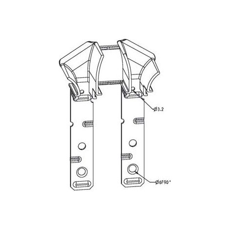 Paire Tulipes Volet Roulant Tradi-Tunnel Lame 9mm - Acier - ZF
