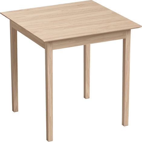 Table à manger carrée 75x75 cm, table cuisine moderne en bois naturel (1/5)