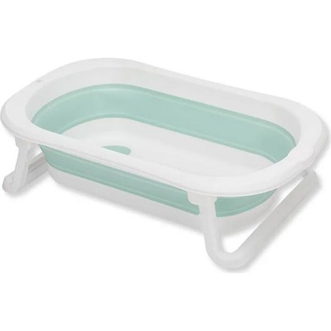 [NEUWERTIG] B-Ware Fillikid Faltbadewanne Babywanne Orca Badewanne Salbei Weiß Faltbar