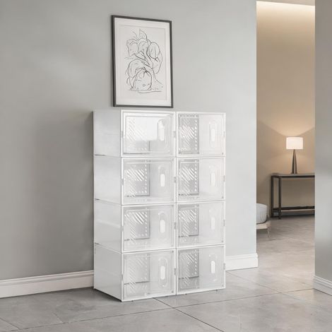 Bibliothèque transparent en plastique 35 x 25 x 19 cm (1/5)