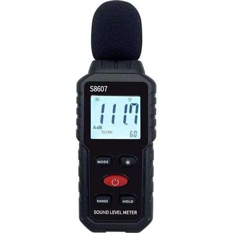 Sonómetro digital para aulas, hogares y calles, de 30 a 130 dB para medir el ruido, lector de decibelios. (1/5)