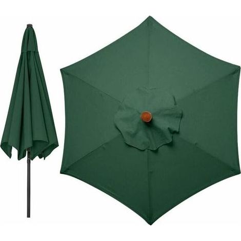 Housses de rechange pour parasols à bras de 3,6 mètres. Housses de rechange pour auvents de jardin. Housses de rechange pour parasols/auvents uniquement (vertes). (1/5)