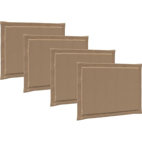 Cojines para asiento 4 pcs Topo 47 x 36 x 2 cm Poliéster vidaXL