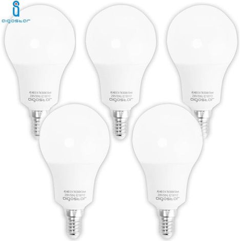 Ampoules LED E14 9W 6400K Blanc Froid A60 Lot de 5, Éclairage Économique A+ pour Maison, Culot Standard, Lumière Vive et Durable (1/4)