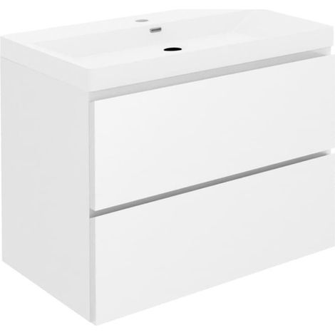 Ensemble meuble avec vasque - SAT - B-Way - 59 × 50 × 45 - Blanc