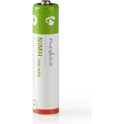 Pilas recargables Ni-MH AAA  1,2 V CC  700 mAh  Precargado  4-Blíster