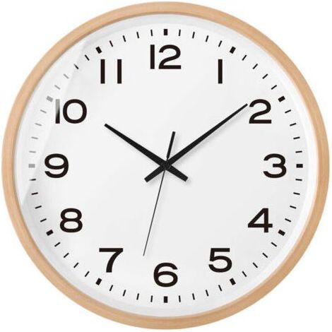 Horloge Murale - 20 cm - Cadran Blanc Chiffres Arabes - Bois Clair - Silencieuse - Pour Salon Chambre - 1 Pièce (1/5)