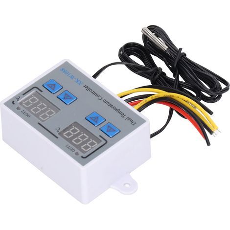 Temperatur- und Feuchtigkeitsregler mit Dual-Display, Heizungs- und Kühlthermostat, Schalter, NTC-10K-Sensor, 12 V (1/5)