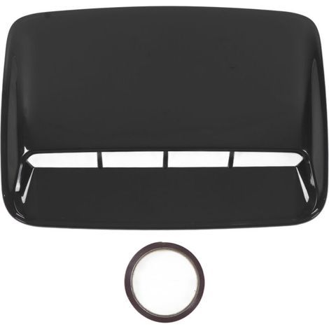 Cache d'aération de capot universel noir brillant, adapté à la modification de véhicules. (1/5)