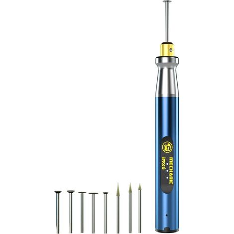 Mini amoladora recargable para técnicos de mantenimiento 9 cabezales de amolado Pulido y corte de chips de teléfonos Para reparación de smartphones y dispositivos electrónicos (1/5)