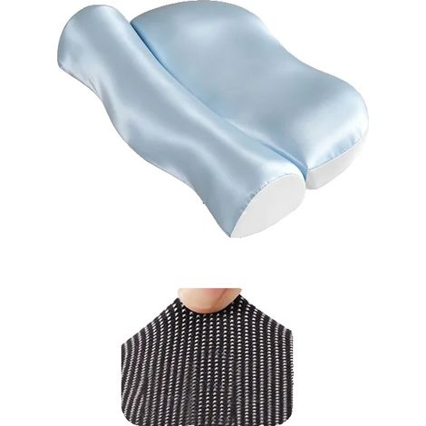 Nackenstützkissen, kühle Stoffe, ergonomisches Design, HIMMELBLAU (1/2)