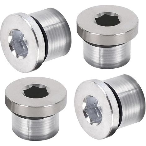 Lot de 4 bouchons d'obturation 3/4" - Auto-étanches - En acier au carbone avec joint d'étanchéité - Pour radiateur (1/5)