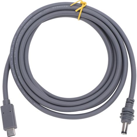 Cordon d'alimentation USB C vers DC, 7 pieds/2m, 20V, 5a, câble Jack baril, résistant à l'eau, fonctionne avec un chargeur PD 100W pour ordinateurs portables, bandes lumineuses LED