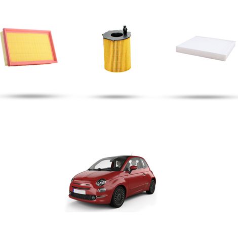 Kit tagliando 3 filtri compatibile con Fiat 500 0.9 Twin Air 48kw dal 2012 (1/5)
