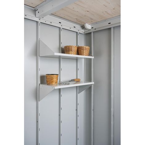 Regalboden Gerätehaus Neo, Alex Duo, grauweiß, 2 Böden