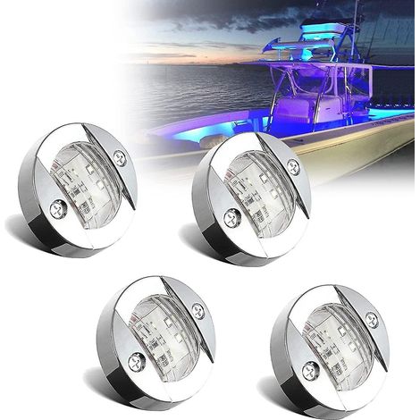 4x LED-Navigationslichter für Boote, 12V wasserdichter Lichtstreifen ---