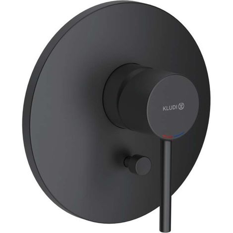 Mitigeur bain/douche BOZZ noir mat pour montage encastré KLUDI