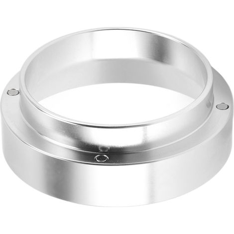 Entonnoir doseur à café 53 mm en alliage d'aluminium, anneau magnétique anti-projection de poudre, couleur argent (1/5)