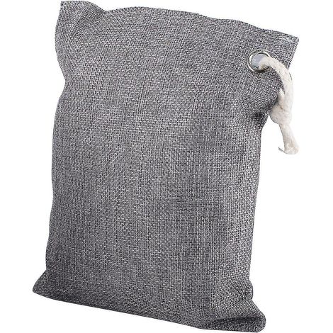 Sachet purificateur d'air au charbon actif 200 g, éliminateur d'odeurs naturel, sans parfum, sans produits chimiques, absorbe les odeurs, capture et élimine les odeurs (couleur charbon actif) (1/4)