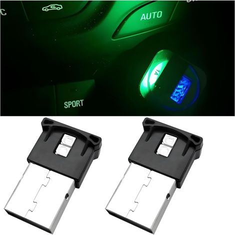 Éclairage d'ambiance USB, lampe LED RGB 8 couleurs changeantes pour voiture, luminosité réglable via USB-C, éclairage d'ambiance intérieur pour prises USB, décoration lumineuse nocturne (1/5)