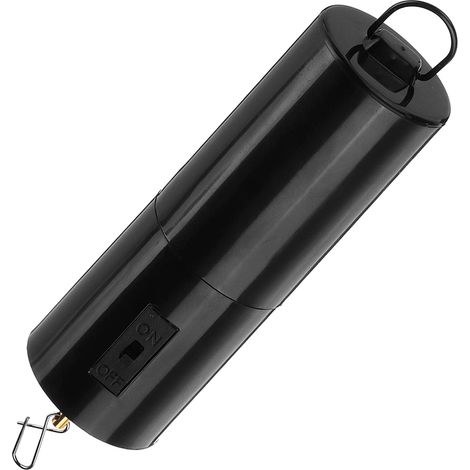 Motor rotativo para timbres móviles a pilas colgantes – Motor rotativo – Modelo motorizado con clip (15 x 4,5 cm) con suspensión, negro, motor de metal/plástico, 30 rpm (1/5)
